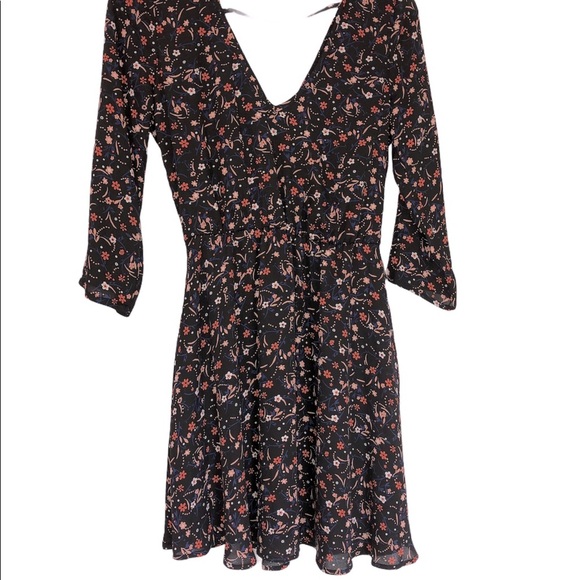 COPPER Key size small black floral summer dress - Picture 4 of 7